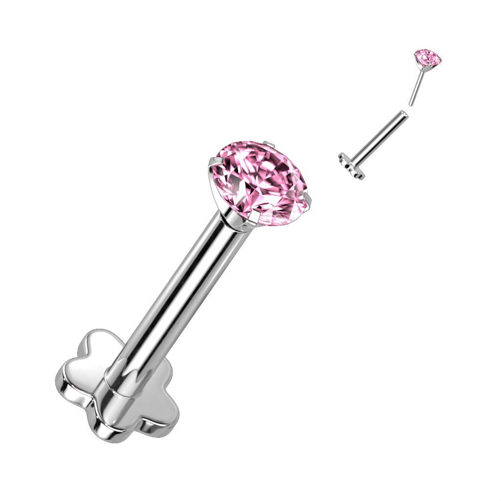 Šperky4U PUSH IN piercing do brady / ucha TITAN 1,2 x 8 mm - TIT1170-P