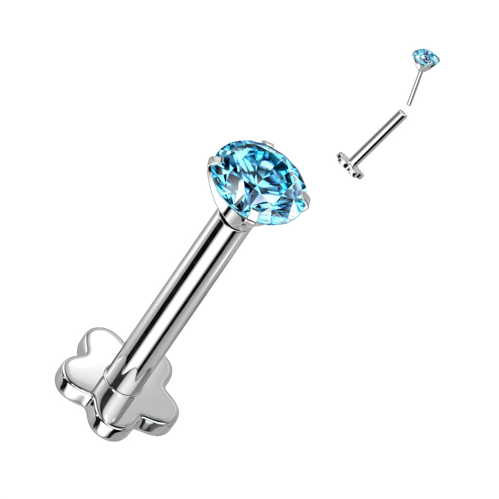 Šperky4U PUSH IN piercing do brady / ucha TITAN 1,2 x 8 mm - TIT1170-Q