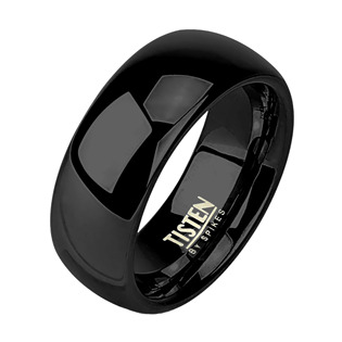 Snubní prsten TISTEN - černý, šíře 6 mm, vel. 57