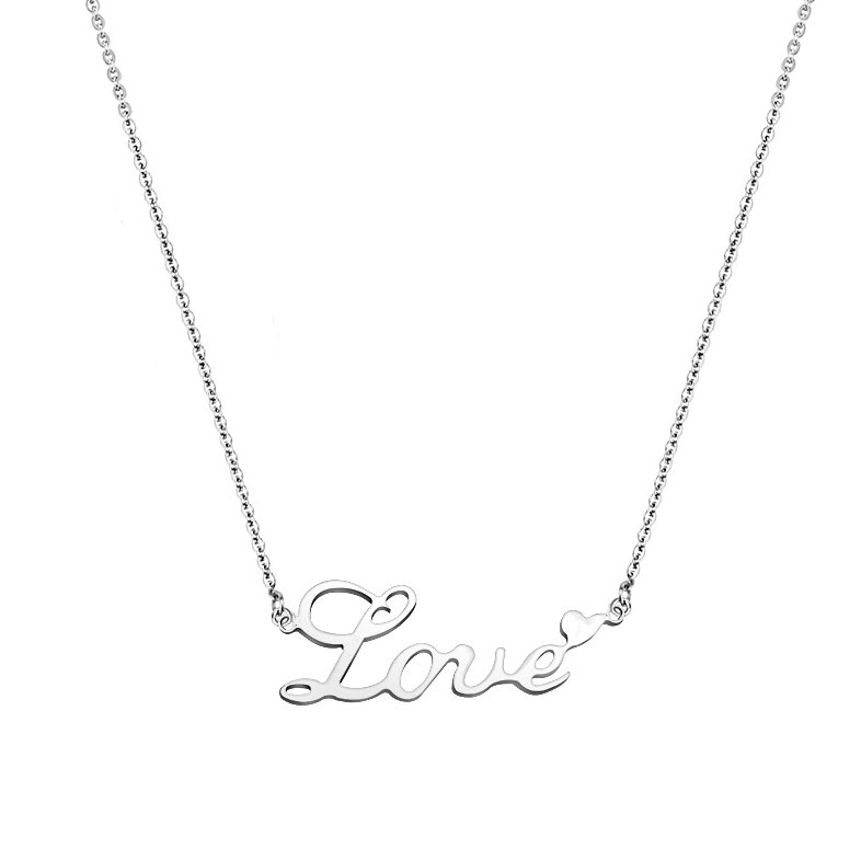 Oceľový náhrdelník " Love "