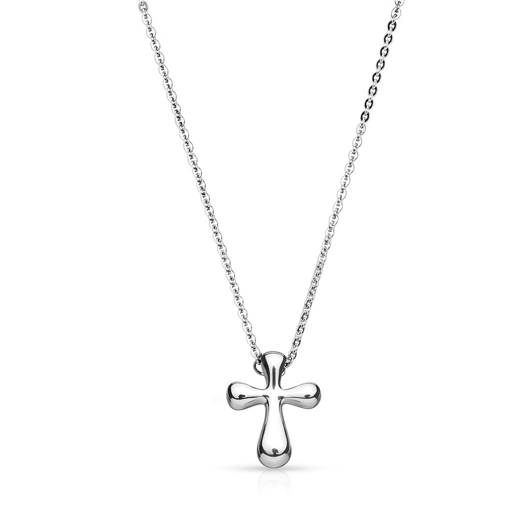 Oceľový náhrdelník - kríž