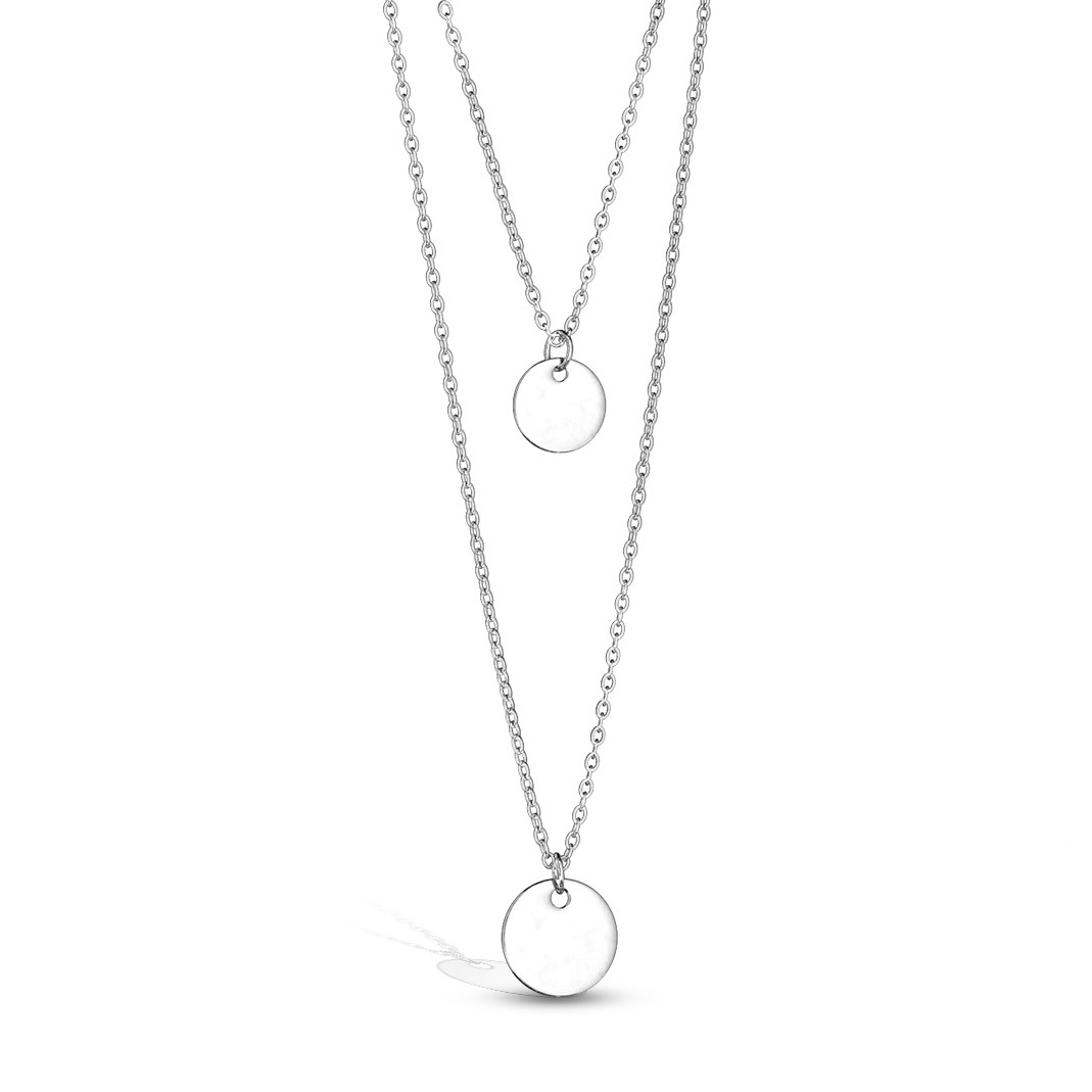 Oceľový náhrdelník s guľatými prívesky