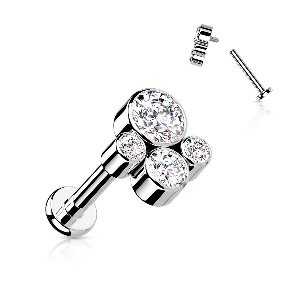 Šperky4U Piercing do brady / ucha TITAN - TIT1188C-1208