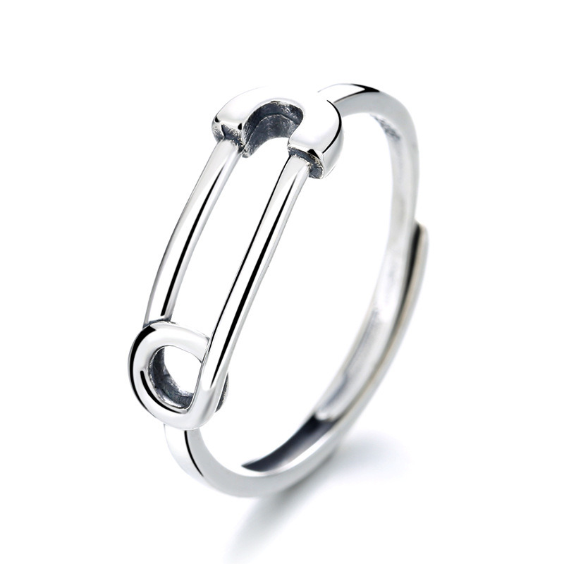 NUBIS® Stříbrný prsten zavrací špendlík - velikost universální - NB-5525