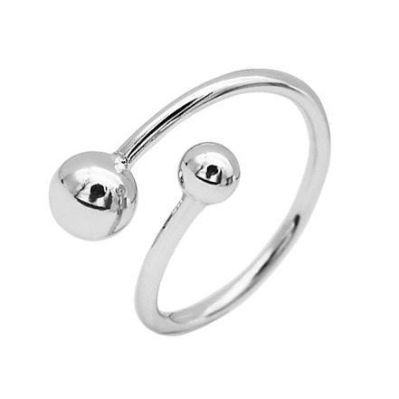 NUBIS® Stříbrný prsten s kuličkami - velikost universální - NB-5533