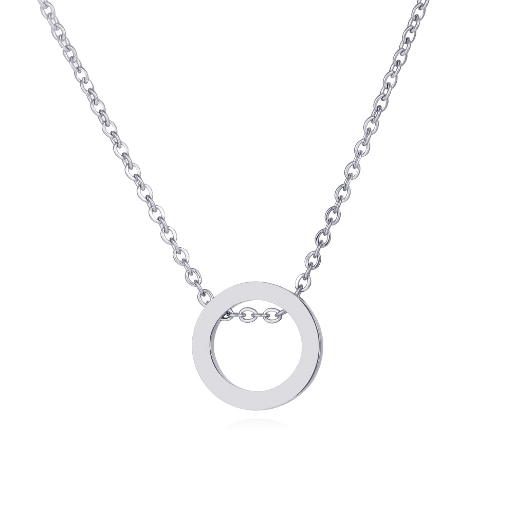 Šperky4U Ocelový náhrdelník kroužek - OPD0316-ST