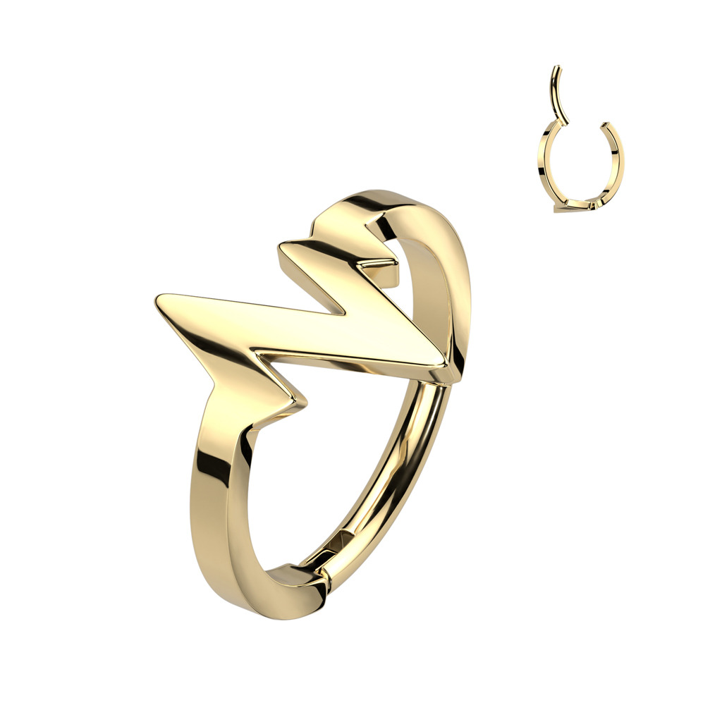 Šperky4U Ocelový kruh - helix / cartilage piercing - SG113GD-1208