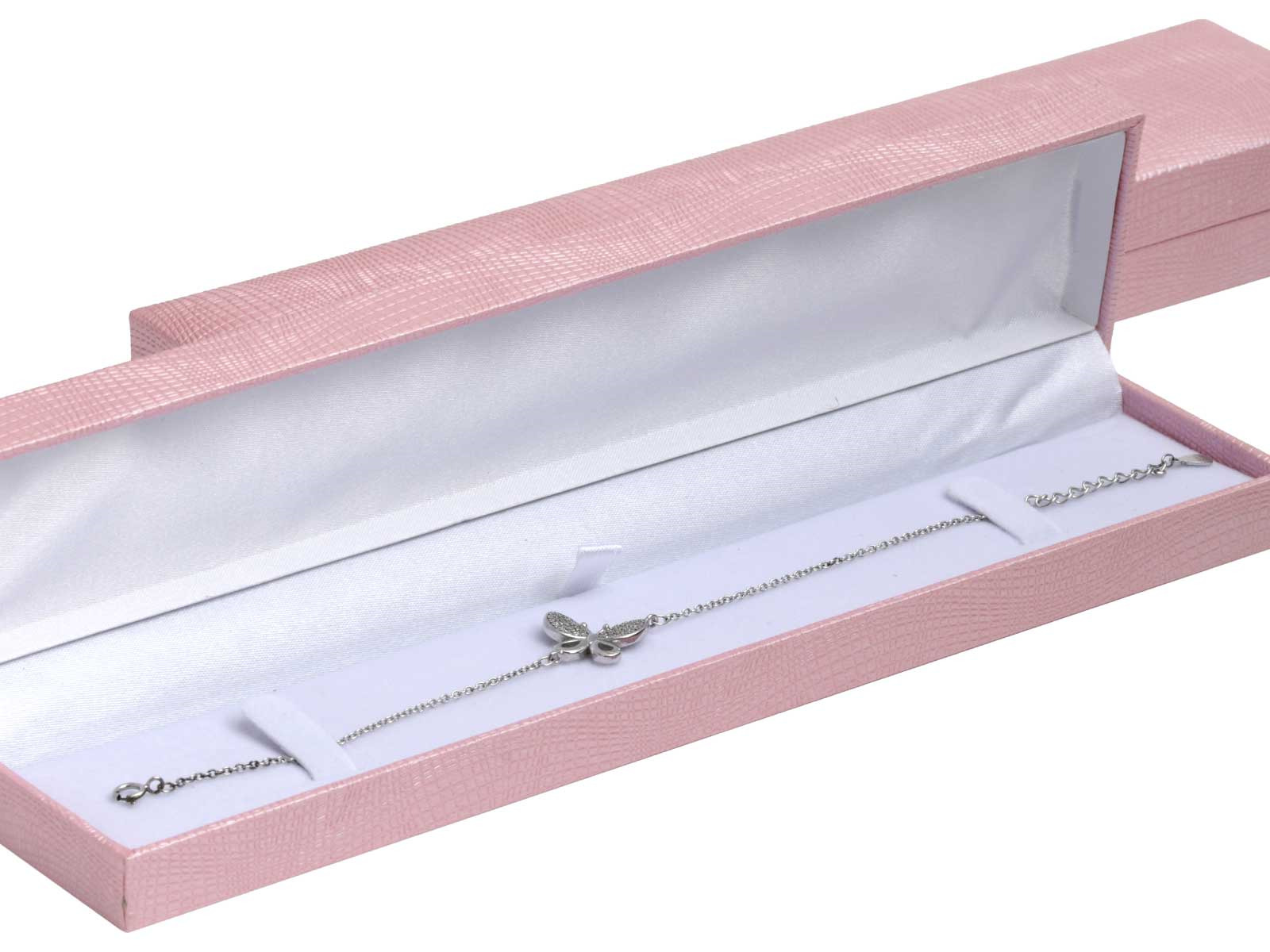 Šperky4U Růžová koženková krabička na náramek - KR0485