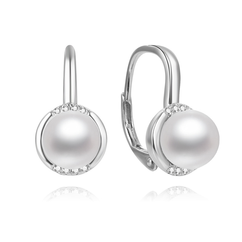 NUBIS® Stříbrné perlové náušnice - NB-3801