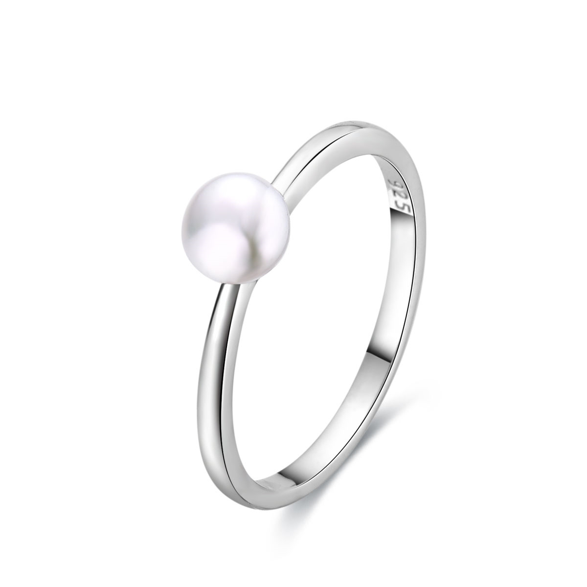 NUBIS® Stříbrný prsten s perlou - velikost 54 - NB-5534-54
