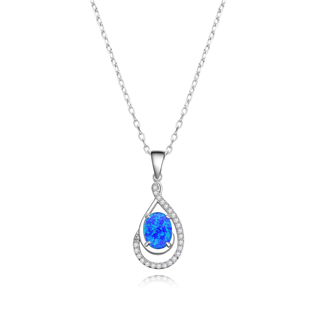 NUBIS® Stříbrný náhrdelník s opálem - NB933-OP05
