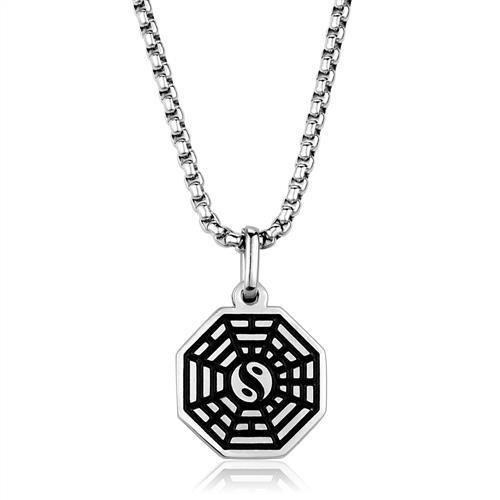 Šperky4U Ocelový náhrdelník Jing-Jang - OPD0333
