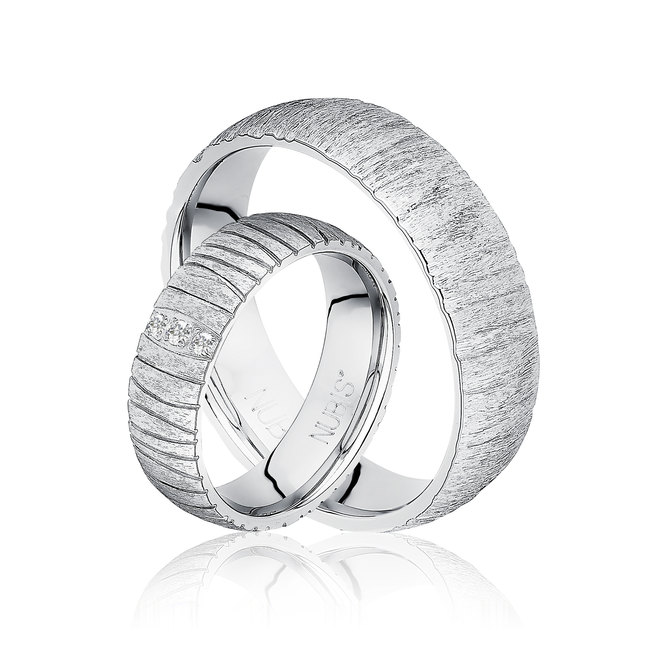 NUBIS® NSS3013 Pánský snubní prsten ocel - velikost 58 - NSS3013-58