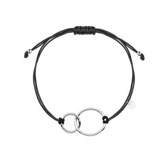 Levně NUBIS® Černý náramek s propojenými kolečky - IT0026-K