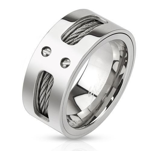 Šperky4U Pánský ocelový prsten, vel. 62 - velikost 62 - OPR1539-62