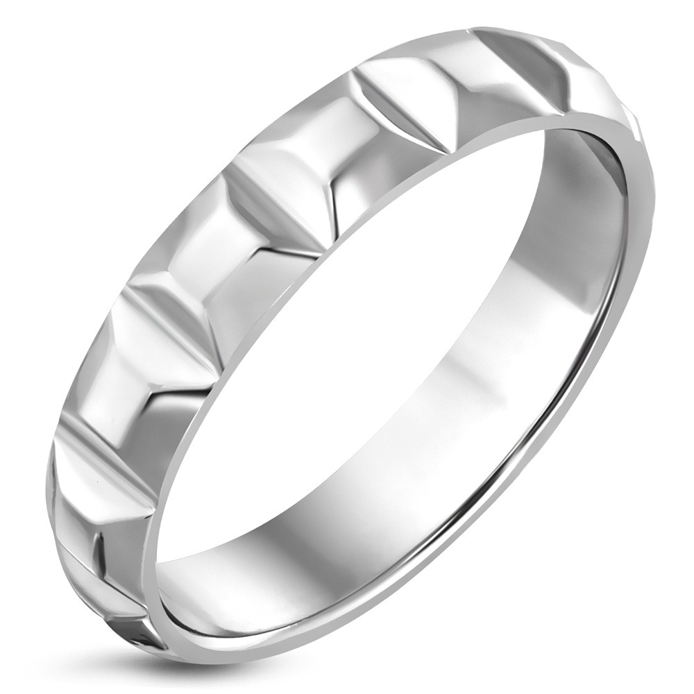 Šperky4U Ocelový prsten, šíře 5 mm, vel. 68 - velikost 68 - OPR1799-5-68