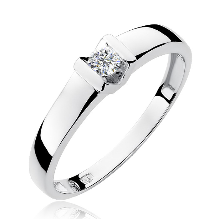 NUBIS® Zlatý zásnubní prsten s diamantem - W-249W