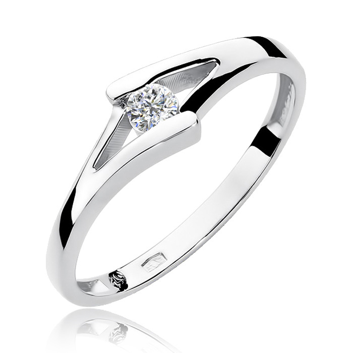 NUBIS® Zlatý zásnubní prsten s diamantem - W-250W