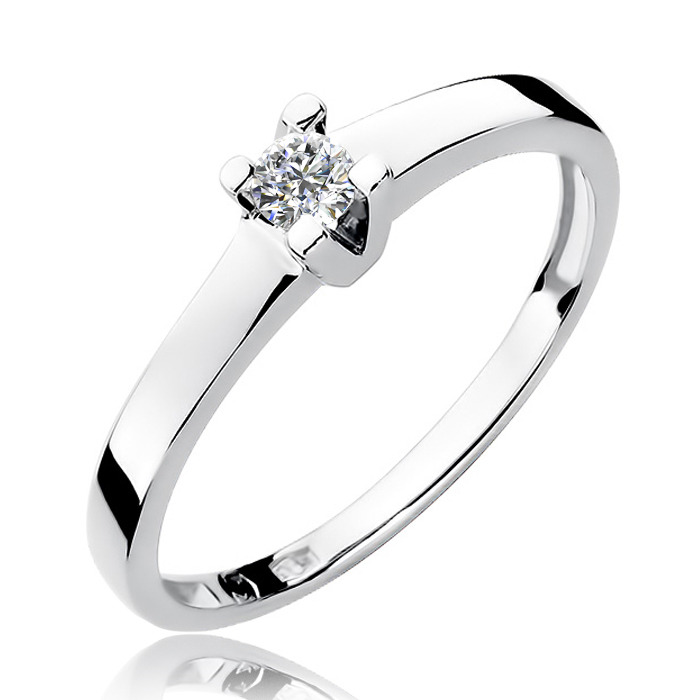NUBIS® Zlatý zásnubní prsten s diamantem - W-252W