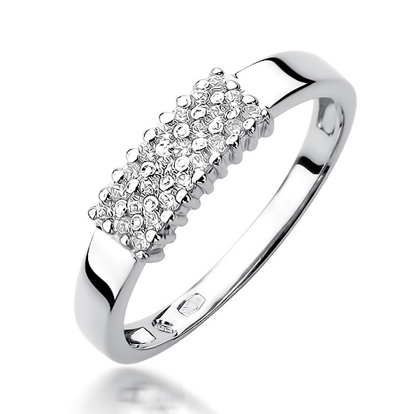 NUBIS® Zlatý prsten s diamanty - W-418W