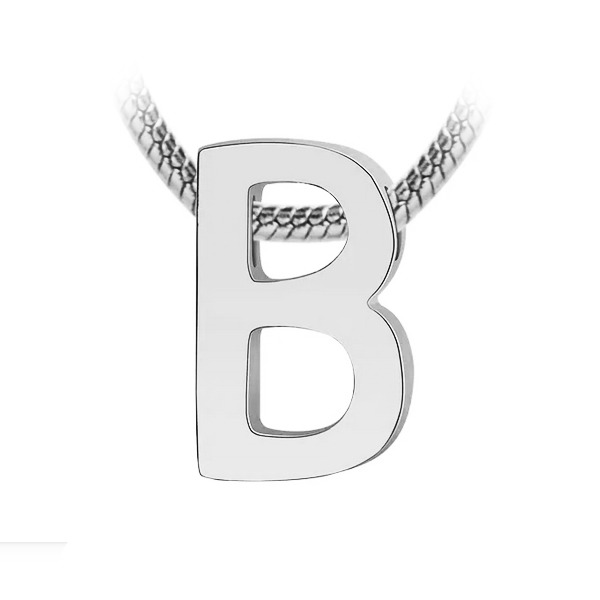 Šperky4U Navlékací ocelový přívěšek iniciála - písmeno - PP-1006-B