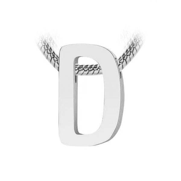 Šperky4U Navlékací ocelový přívěšek iniciála - písmeno - PP-1006-D