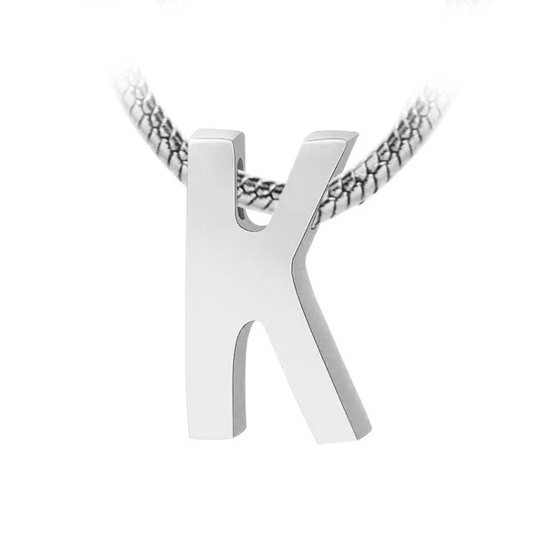 Šperky4U Navlékací ocelový přívěšek iniciála - písmeno - PP-1006-K