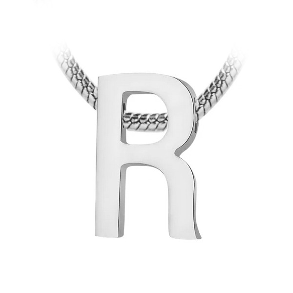 Šperky4U Navlékací ocelový přívěšek iniciála - písmeno - PP-1006-R