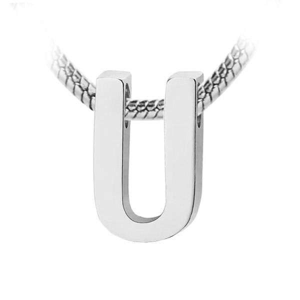 Šperky4U Navlékací ocelový přívěšek iniciála - písmeno - PP-1006-U