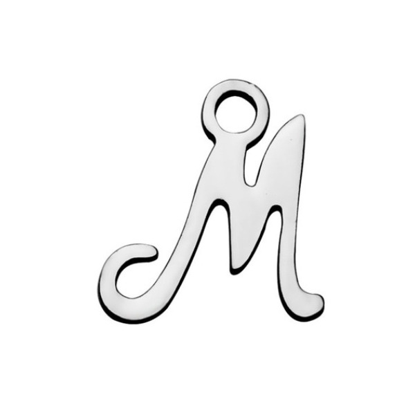 Šperky4U Drobný ocelový přívěšek - písmeno - iniciála - OK1307-M