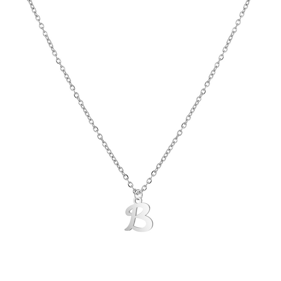 Šperky4U Ocelový náhrdelník, písmeno - OPD0339-B