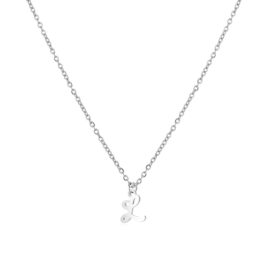 Šperky4U Ocelový náhrdelník, písmeno - OPD0339-L