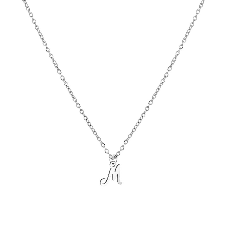 Šperky4U Ocelový náhrdelník, písmeno - OPD0339-M