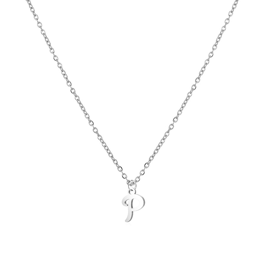 Šperky4U Ocelový náhrdelník, písmeno - OPD0339-P