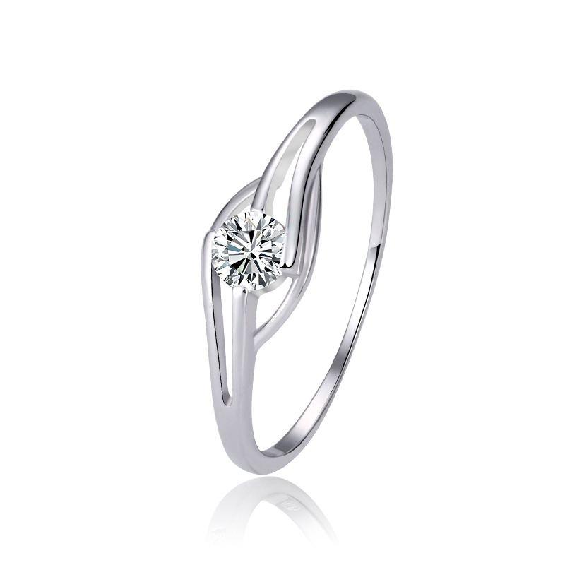 NUBIS® Stříbrný zásnubní prsten - velikost 52 - NB-5538-52