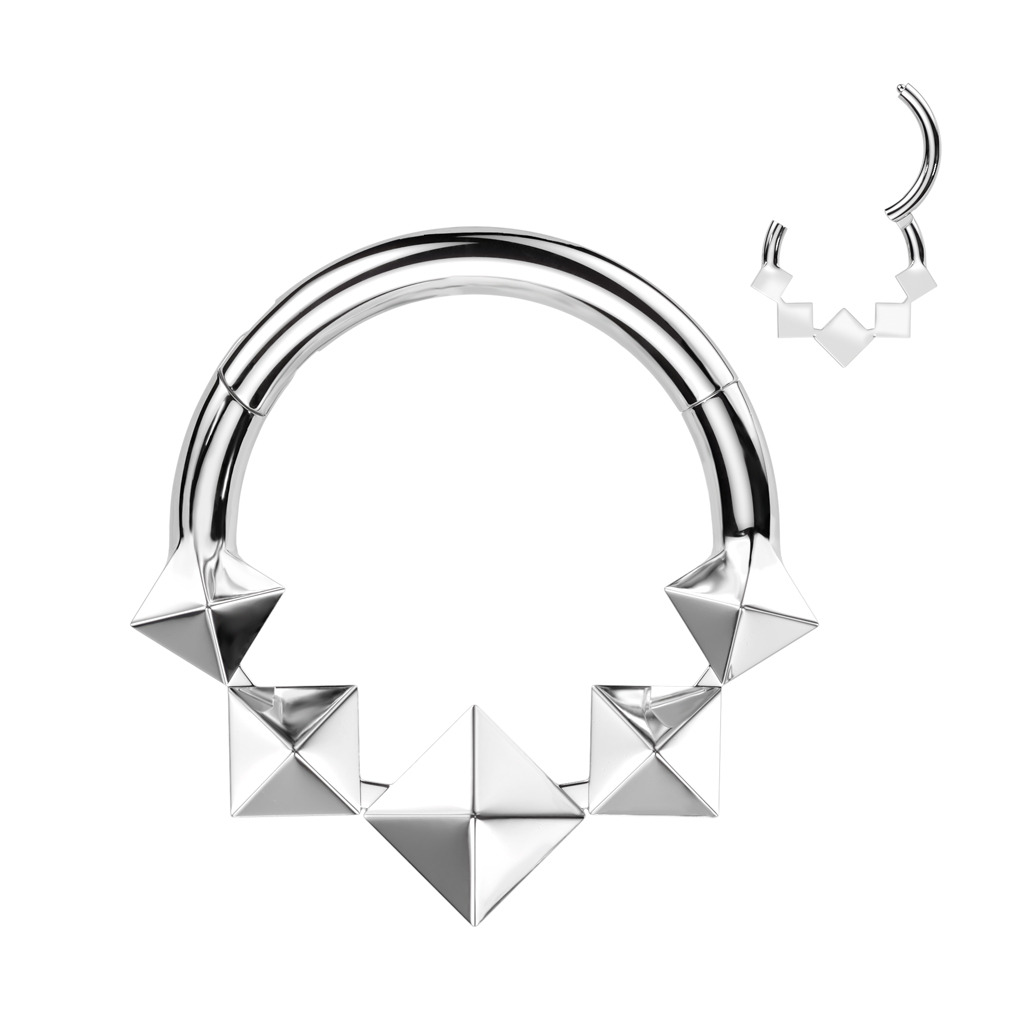 Šperky4U Segment kruh - helix / cartilage / tragus / septum piercing TITAN, 1,2 x 8 mm - TIT1300-1208