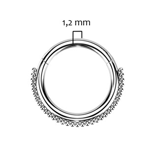 Šperky4U Piercing segment kruh ozdobný - K1043-1210