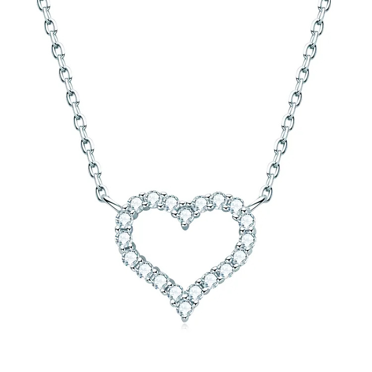 NUBIS® Stříbrný náhrdelník moissanit - MN407