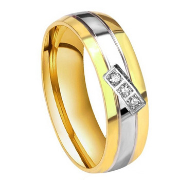 Šperky4U Dámský ocelový prsten se zirkony, šíře 6 mm, vel. 60 - velikost 60 - OPR0040-Zr-60