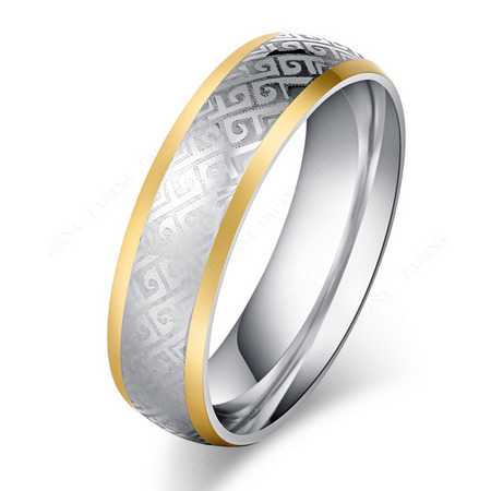 Šperky4U Ocelový prsten, šíře 6 mm, vel. 60 - velikost 60 - OPR0089-60