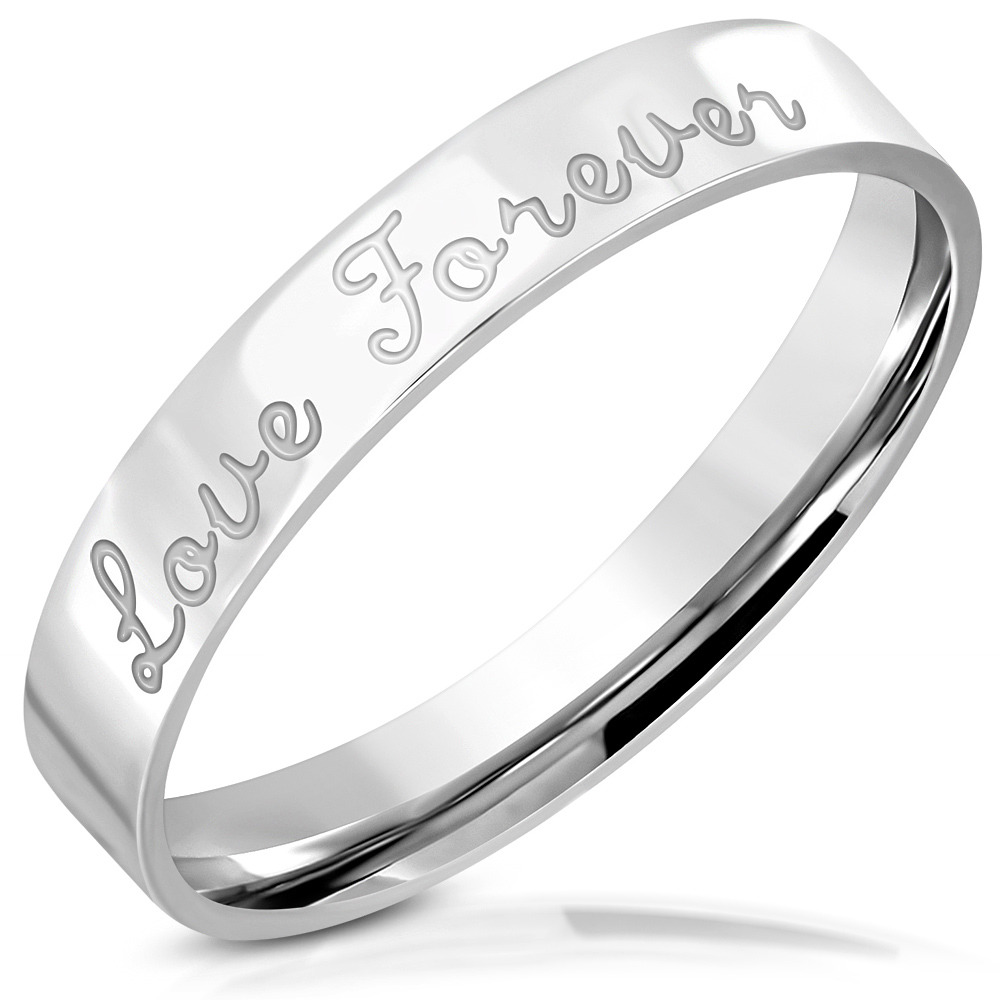 Šperky4U Ocelový snubní prsten Love Forever, vel. 49 - velikost 49 - OPR0104-49