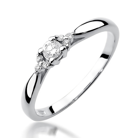 NUBIS® Zlatý prsten s diamanty - W-428W