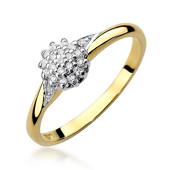 NUBIS® Zlatý prsten s diamanty - W-419GW