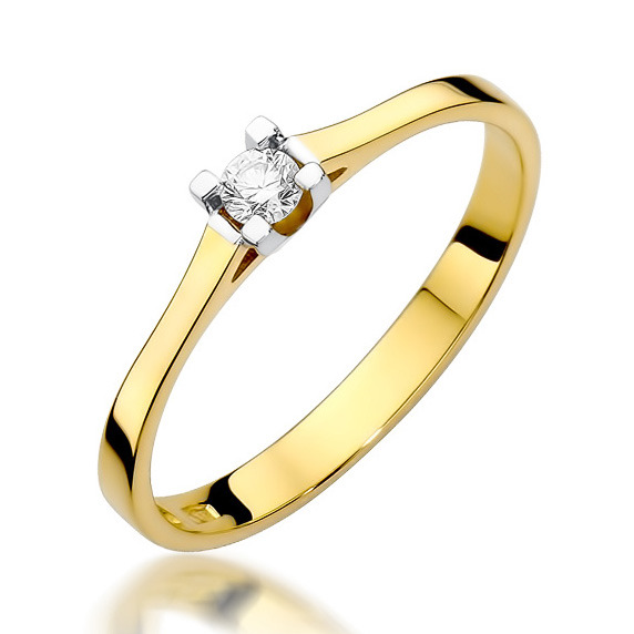 NUBIS® Zlatý prsten s diamantem - W-407GW