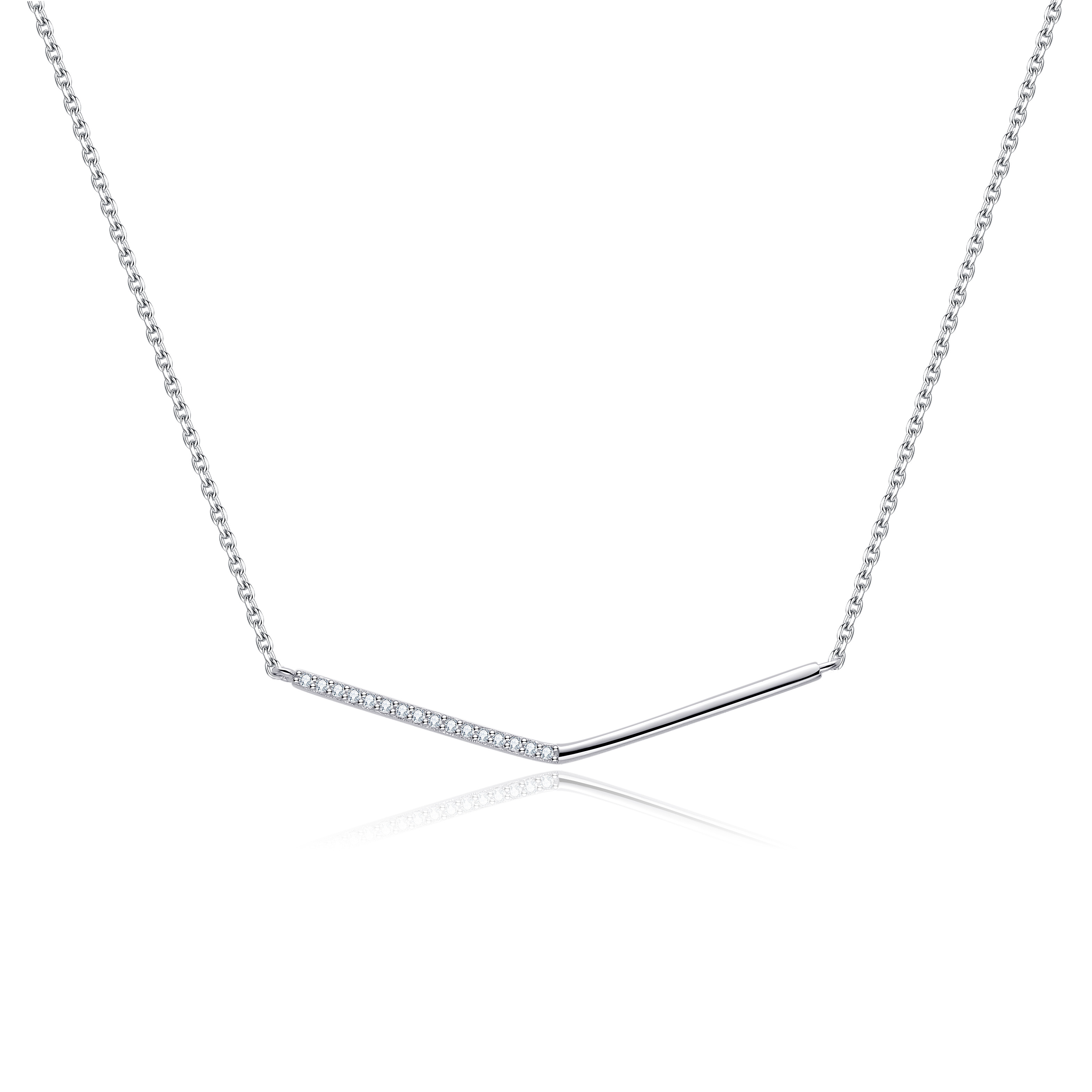 Šperky4U Stříbrný náhrdelník se zirkony - NB-2369