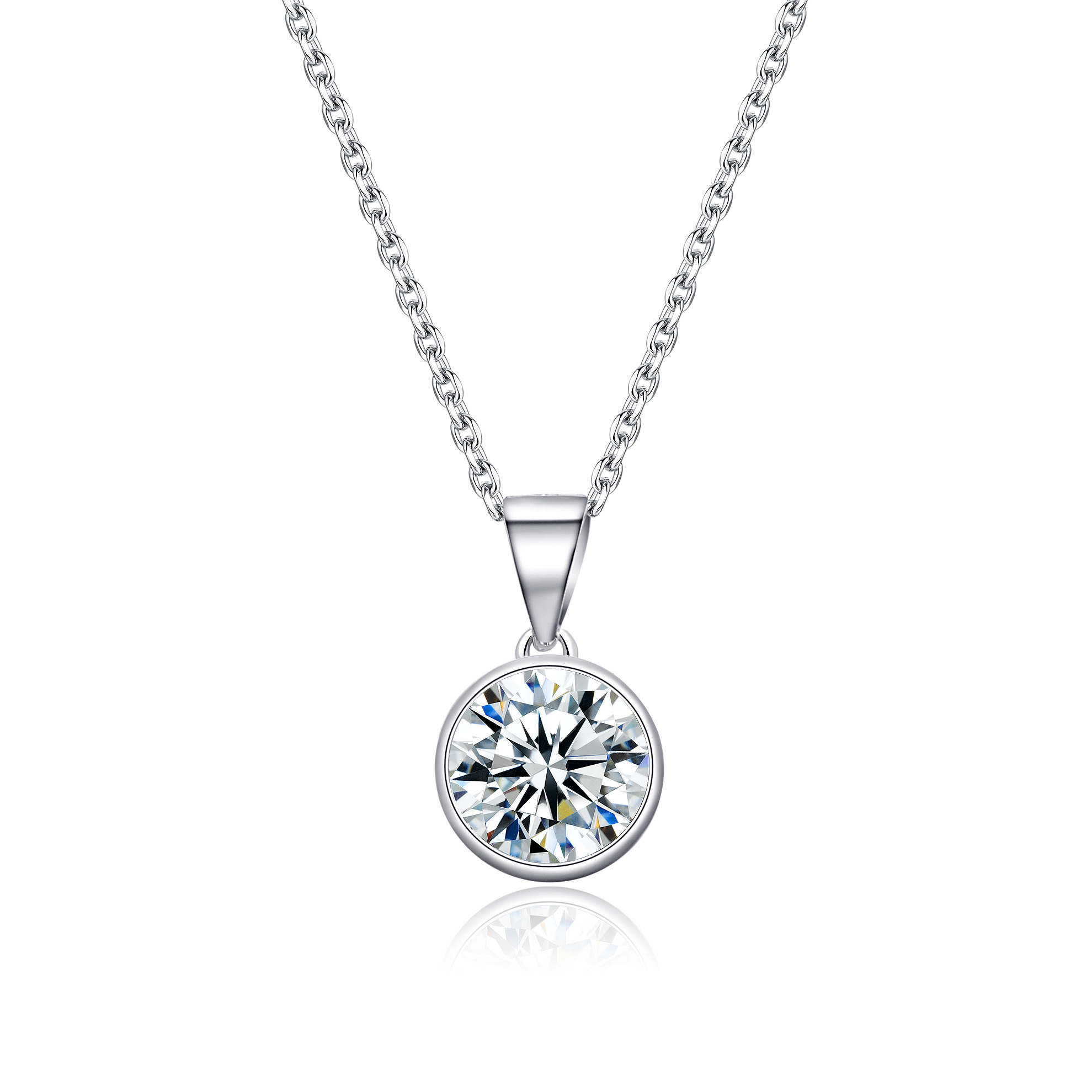 NUBIS® Stříbrný náhrdelník se zirkonem - NB-2366