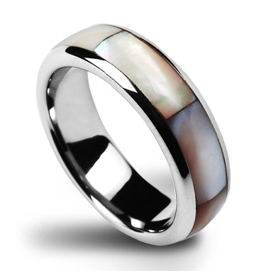 NUBIS® NWF1020 Dámský snubní prsten s perletí - velikost 50 - NWF1020-50