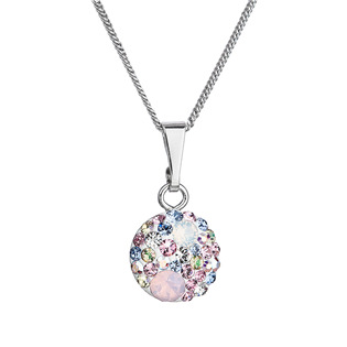 EG4359-MR Stříbrný náhrdelník se Swarovski krystaly, Magic Rose