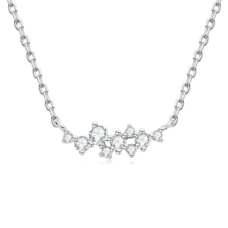 NUBIS® Stříbrný náhrdelník s moissanity - MN419