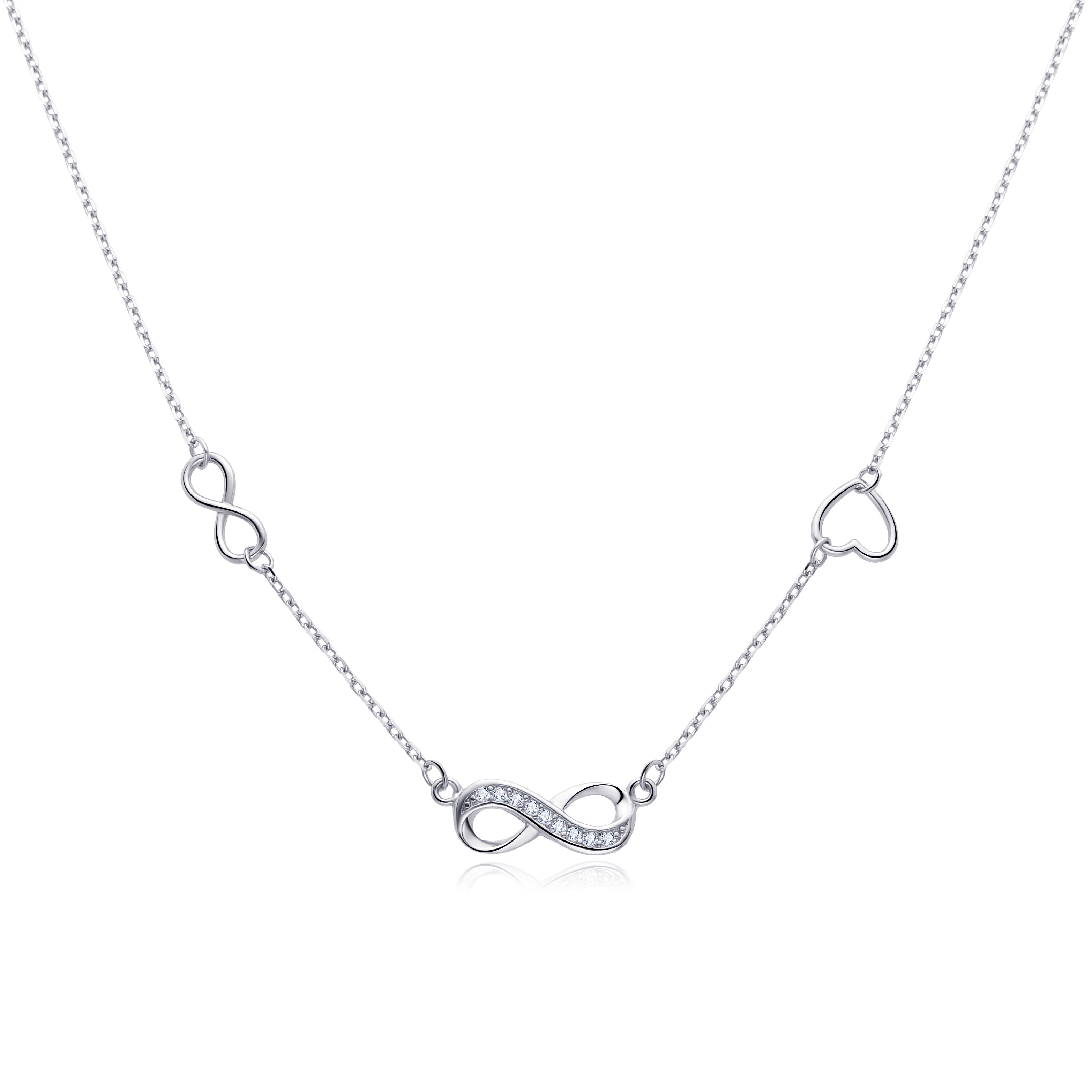 NUBIS® Stříbrný náhrdelník nekonečno - NB-2374
